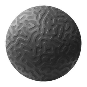 Reaction Diffusion Embossed Plastic PBR Texture - Sphere Swatch Preview | Superellipse
