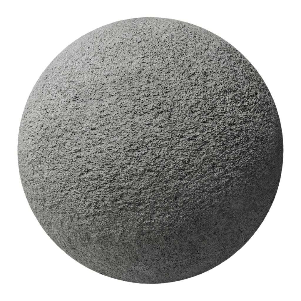 Portugal Grey Bush Hammered Limestone PBR Texture - Sphere Swatch Preview | Superellipse