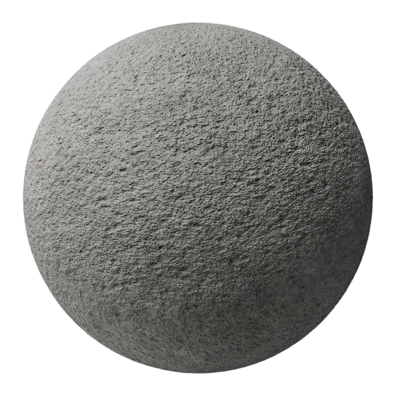 Portugal Grey Bush Hammered Limestone PBR Texture - Sphere Swatch Preview | Superellipse