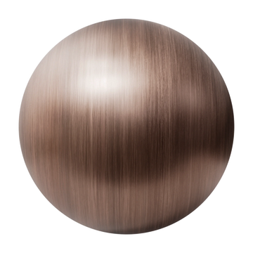 Artisan Oxidised Brushed Copper Metal PBR Texture - Sphere Swatch Preview | Superellipse
