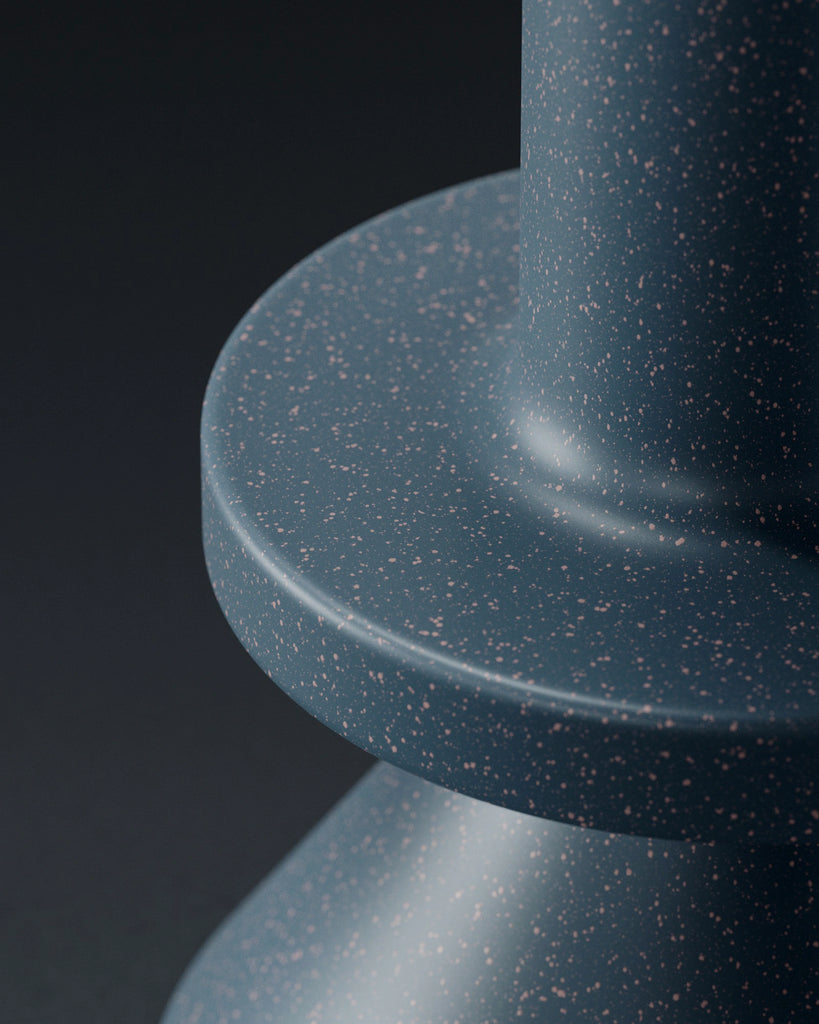 Pink Speckled Rich Blue Plastic PBR Texture - Example Scene Visualization | Superellipse
