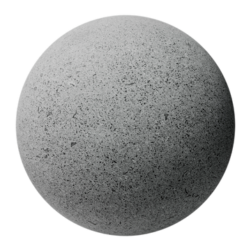 Basalt Stone Light Grey Fine Grain PBR Texture - Sphere Swatch Preview | Superellipse
