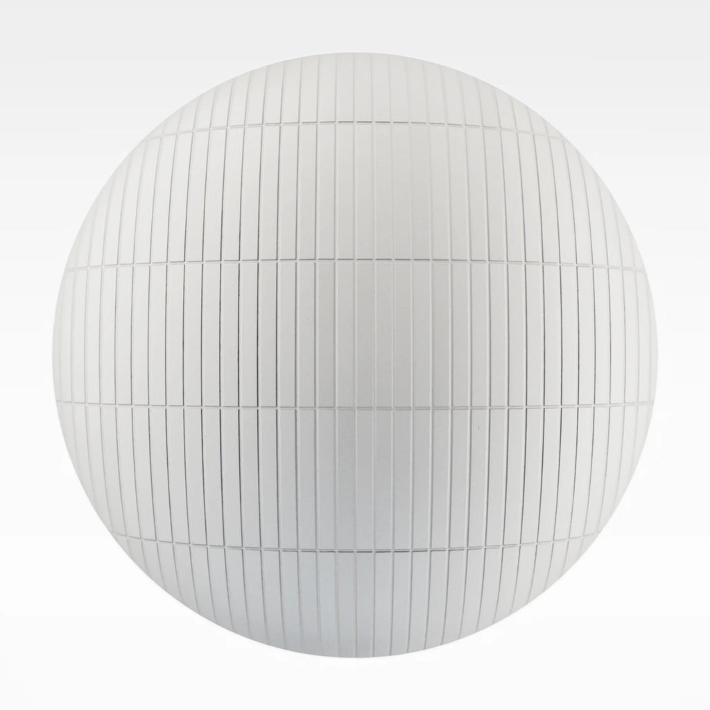 Slim Matte Cotton White Tile PBR Texture - Sphere Swatch Preview | Superellipse
