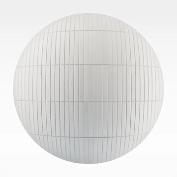 Slim Matte Cotton White Tile PBR Texture - Sphere Swatch Preview | Superellipse