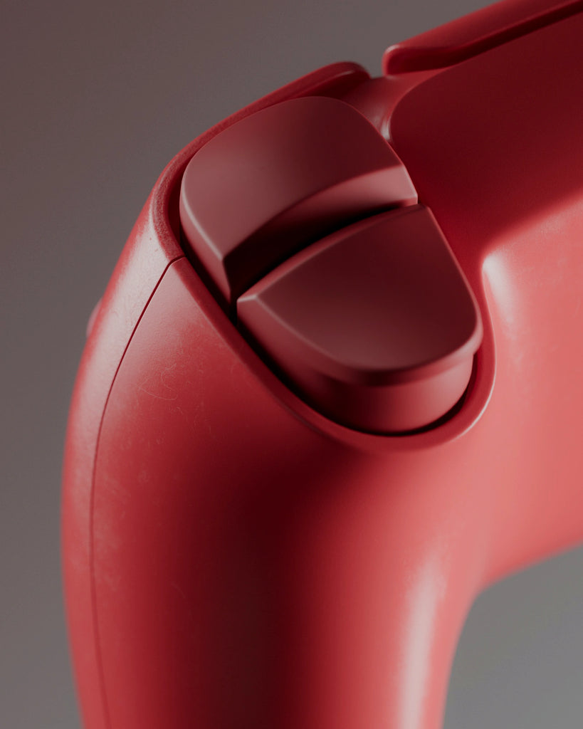 Crimson Red Lightly Worn Plastic PBR Texture - Example Scene Visualization | Superellipse