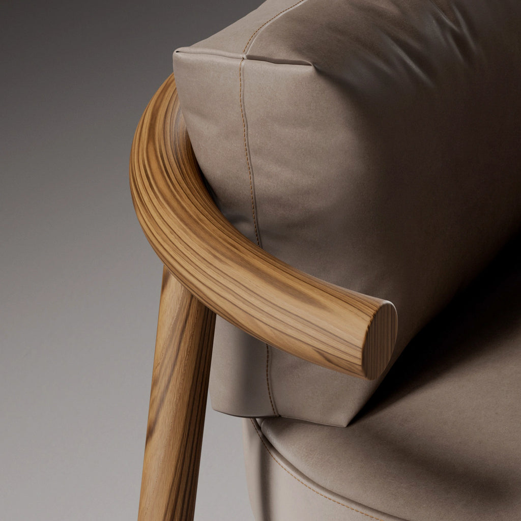 Teak Slip Matched Veneer Wood PBR Texture - Example Scene Visualization | Superellipse