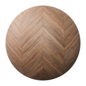 English Chestnut Oak Chevron Wood Floor PBR Texture - Sphere Swatch Preview | Superellipse