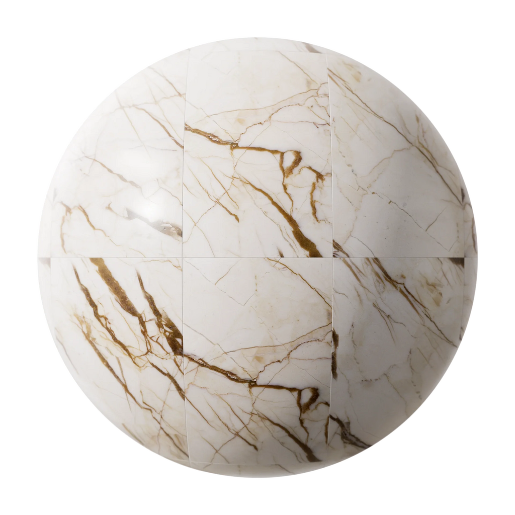 Sofita Beige Honed Marble Tiles PBR Texture - Sphere Swatch Preview | Superellipse