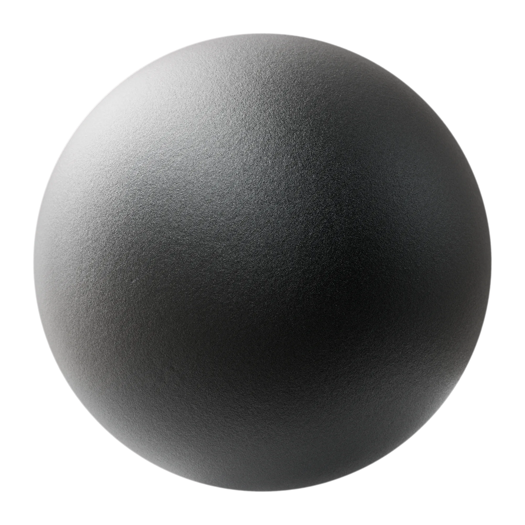 Treated Cast Iron Metal PBR Texture - Sphere Swatch Preview | Superellipse