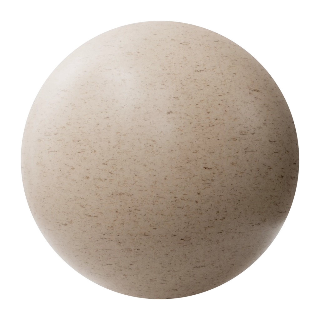 Sawdust Bio Composite Beige Recycled Plastic PBR Texture - Sphere Swatch Preview | Superellipse