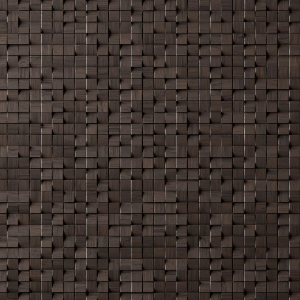 Bevelled Mosaic Walnut Oak Wood Panel PBR Texture - Example Scene Visualization | Superellipse