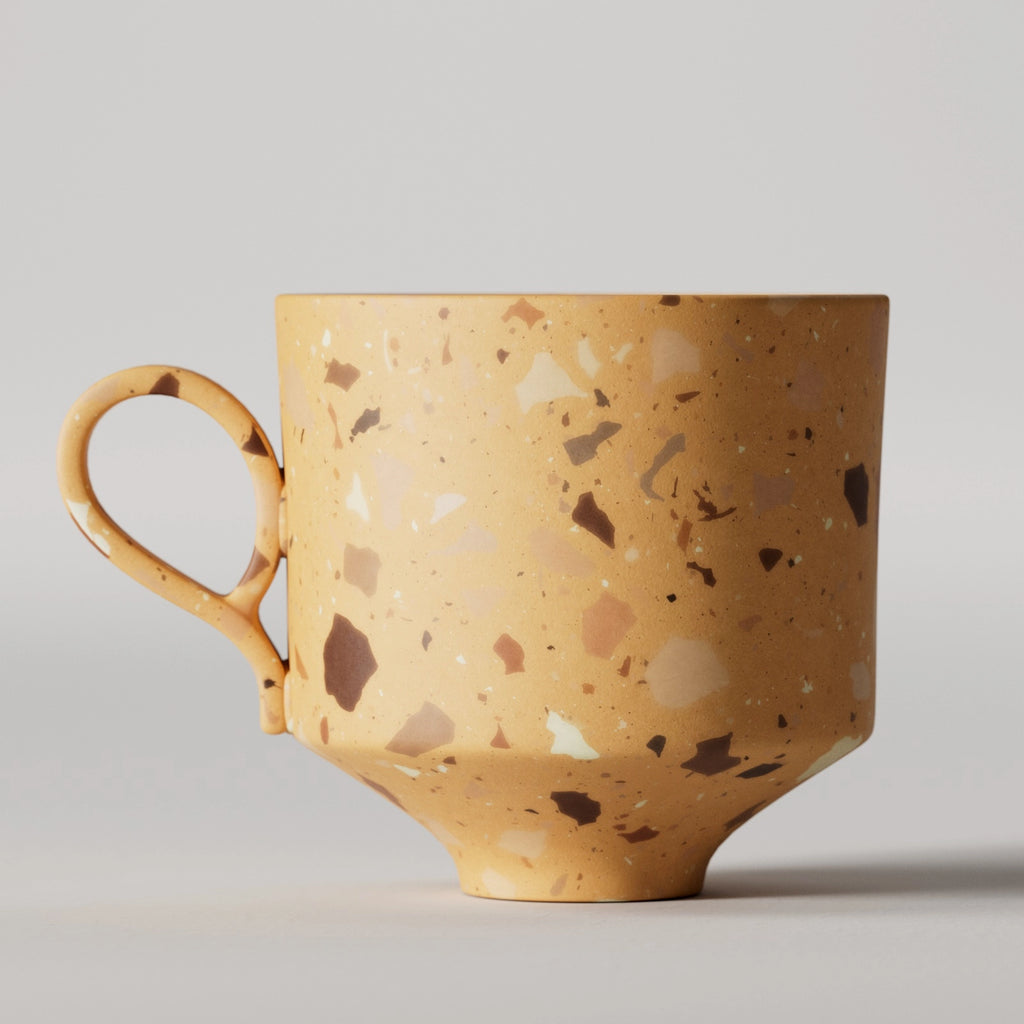 Sunflower Yellow Ceramic Terrazzo PBR Texture - Example Scene Visualization | Superellipse