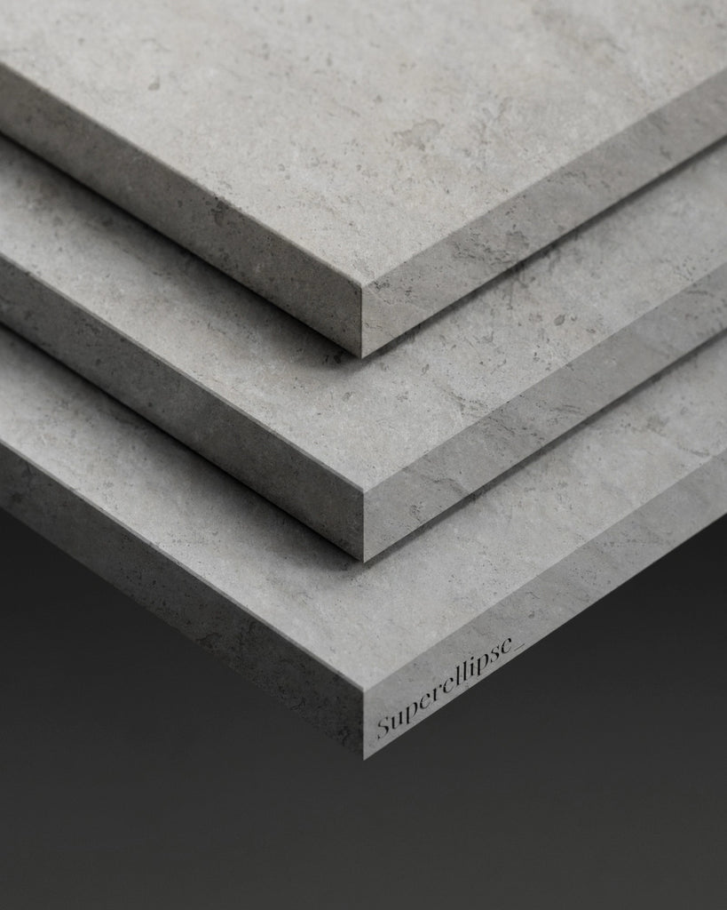 Ash Grey Unfinished Limestone PBR Texture - Example Scene Visualization | Superellipse