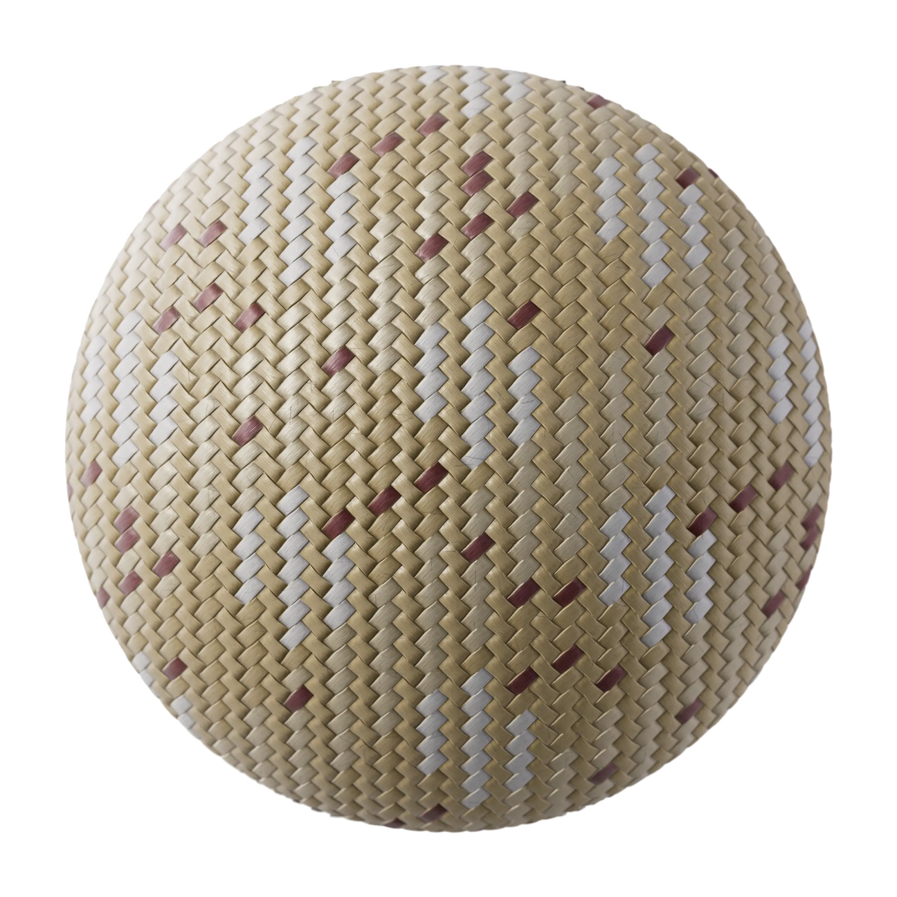 Sunset Sand Braided Cord PBR Texture - Sphere Swatch Preview | Superellipse