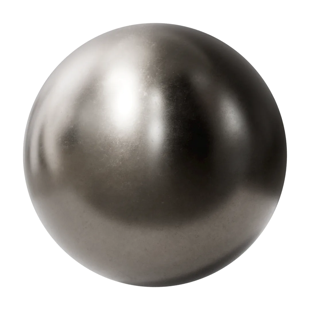 As Cast Titanium Metal PBR Texture - Sphere Swatch Preview | Superellipse