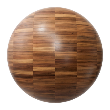 Brazilian Teak Stack Bond Parquet Wood Floor PBR Texture - Sphere Swatch Preview | Superellipse