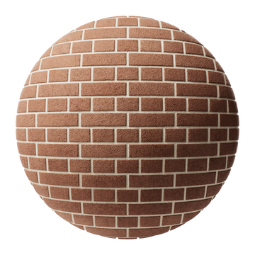 Aston Red Sandfaced Brick English Bond PBR Texture - Sphere Swatch Preview | Superellipse