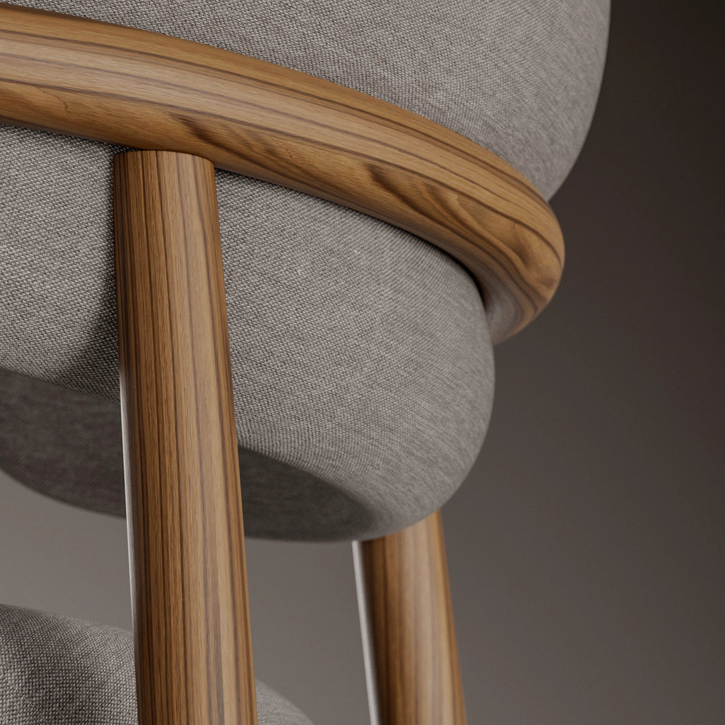 Teak Slip Matched Veneer Wood PBR Texture - Example Scene Visualization | Superellipse
