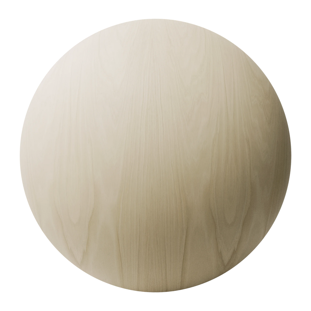 Japanese Elm Book Matched Veneer Wood PBR Texture - Sphere Swatch Preview | Superellipse