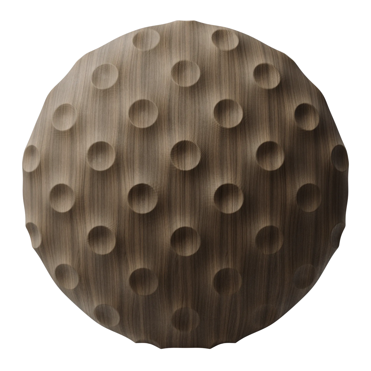 Milled Oak Wood Raised Geometry PBR Texture - Sphere Swatch Preview | Superellipse