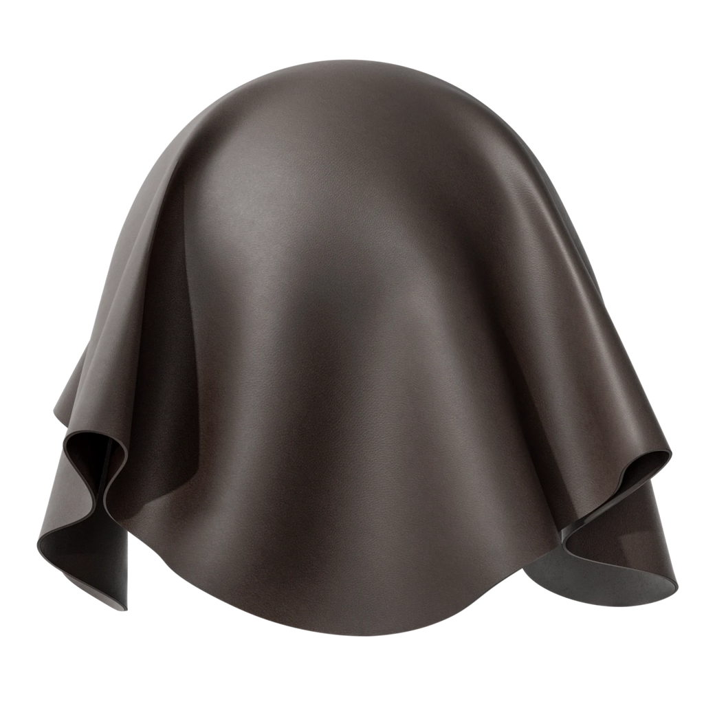 Semi Aniline Top Grain Leather Antique Brown PBR Texture - Sphere Swatch Preview | Superellipse