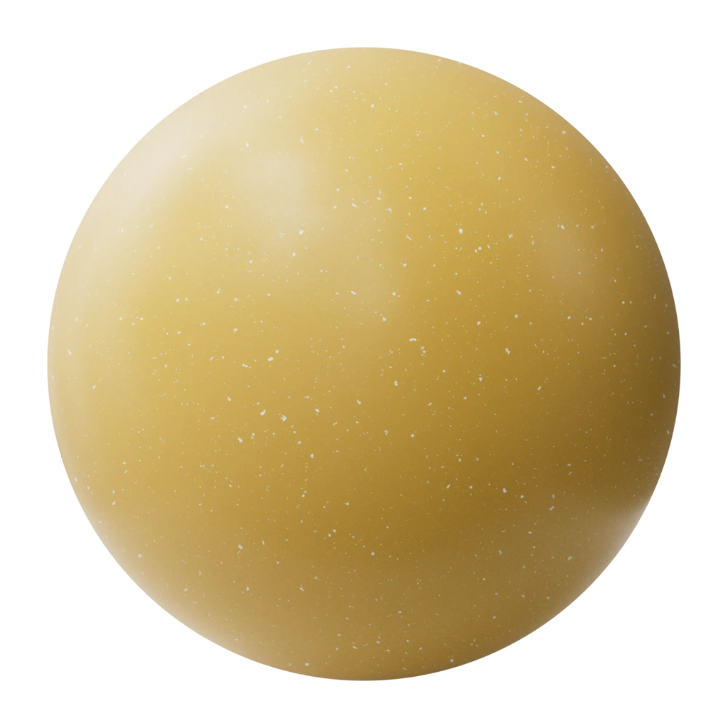 Dandelion Yellow Terrazzo Plastic Small PBR Texture - Sphere Swatch Preview | Superellipse