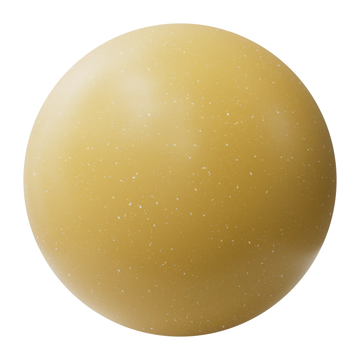Dandelion Yellow Terrazzo Plastic Small PBR Texture - Sphere Swatch Preview | Superellipse