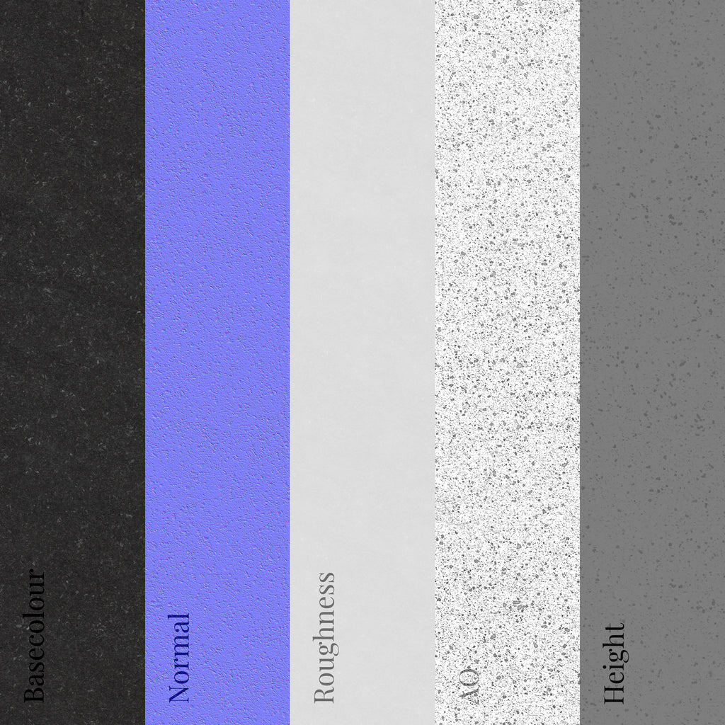 Vesicular Basalt Stone PBR Texture - Example Scene Visualization | Superellipse