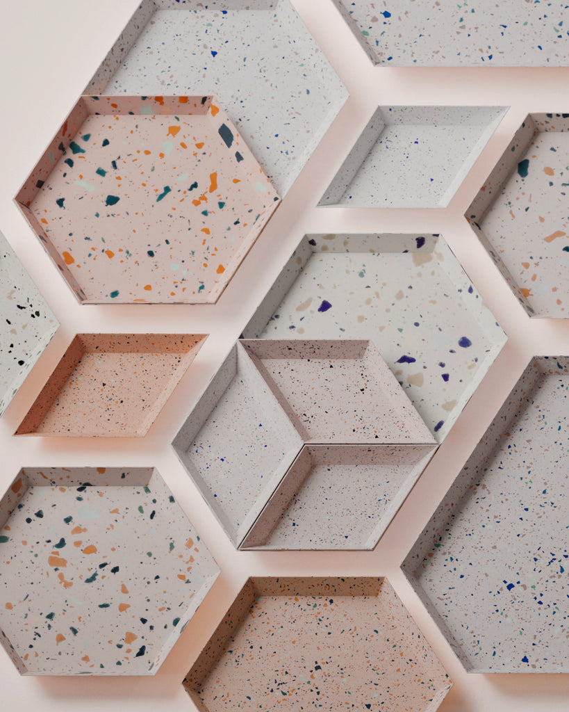Daisy Pink Terrazzo Plastic PBR Texture - Example Scene Visualization | Superellipse