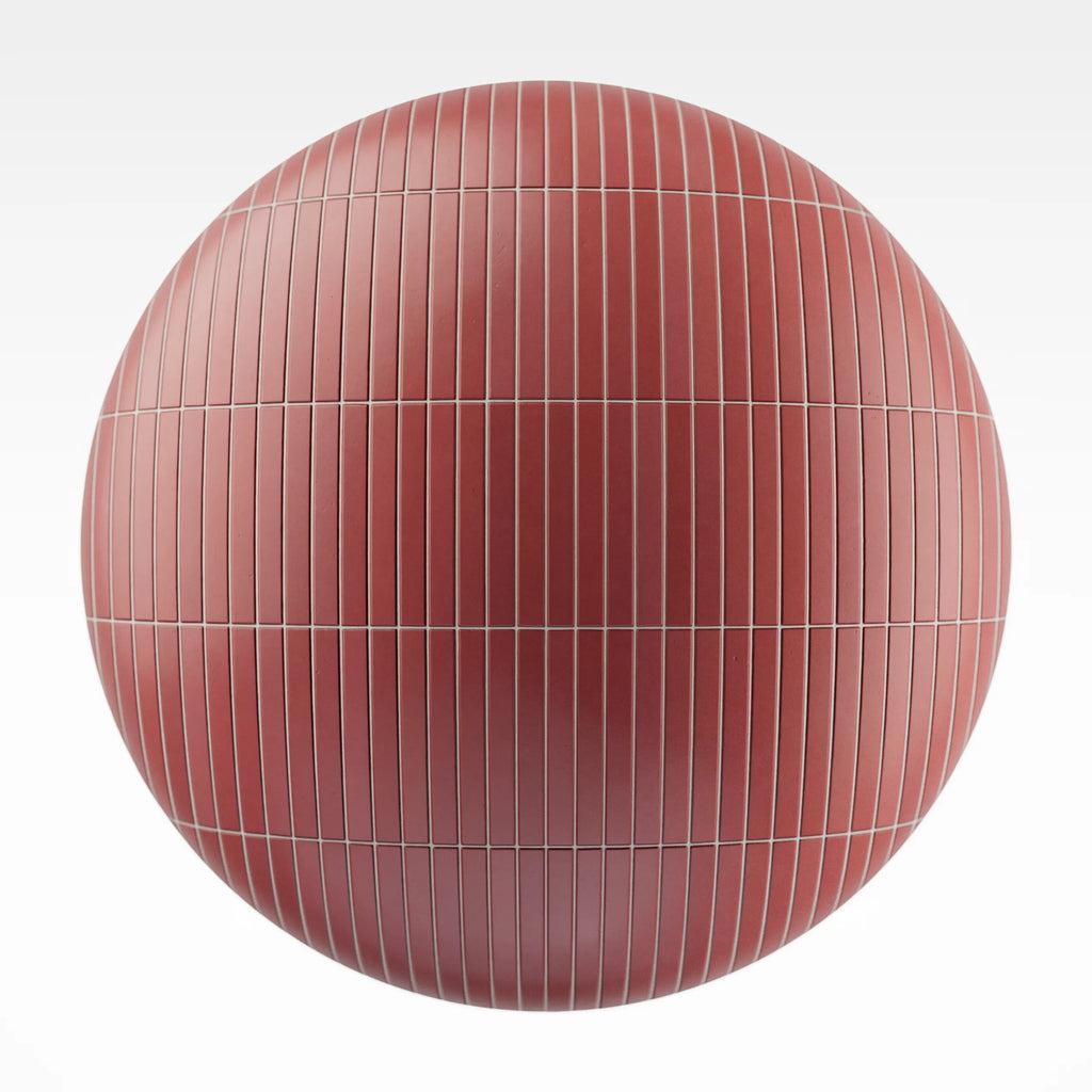 Slim Rose Velvet Matte Tile PBR Texture - Sphere Swatch Preview | Superellipse