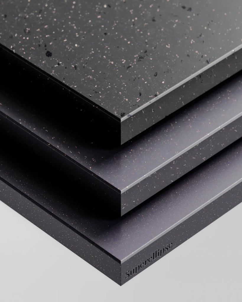 Star Galaxy Black Polished Granite Slab PBR Texture - Example Scene Visualization | Superellipse