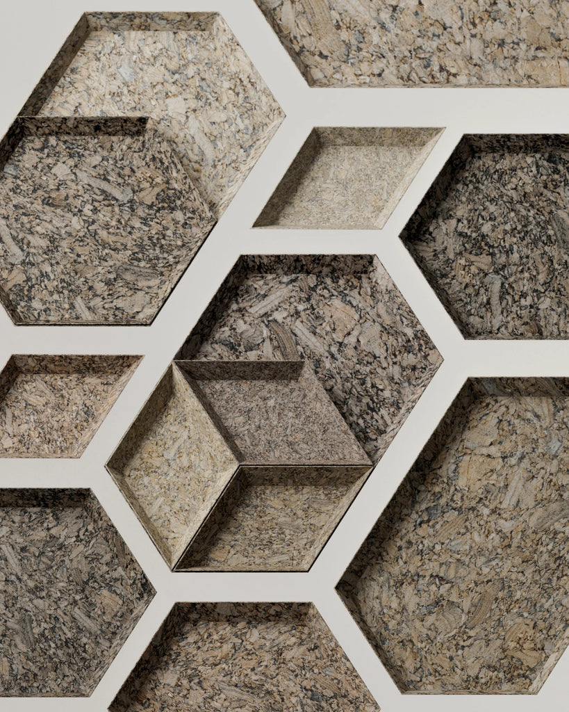 Natural Cork Grey PBR Texture - Example Scene Visualization | Superellipse