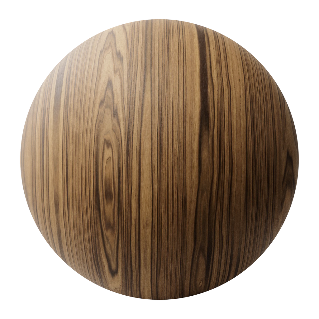 Teak Crown Cut Veneer Wood 02 PBR Texture - Sphere Swatch Preview | Superellipse