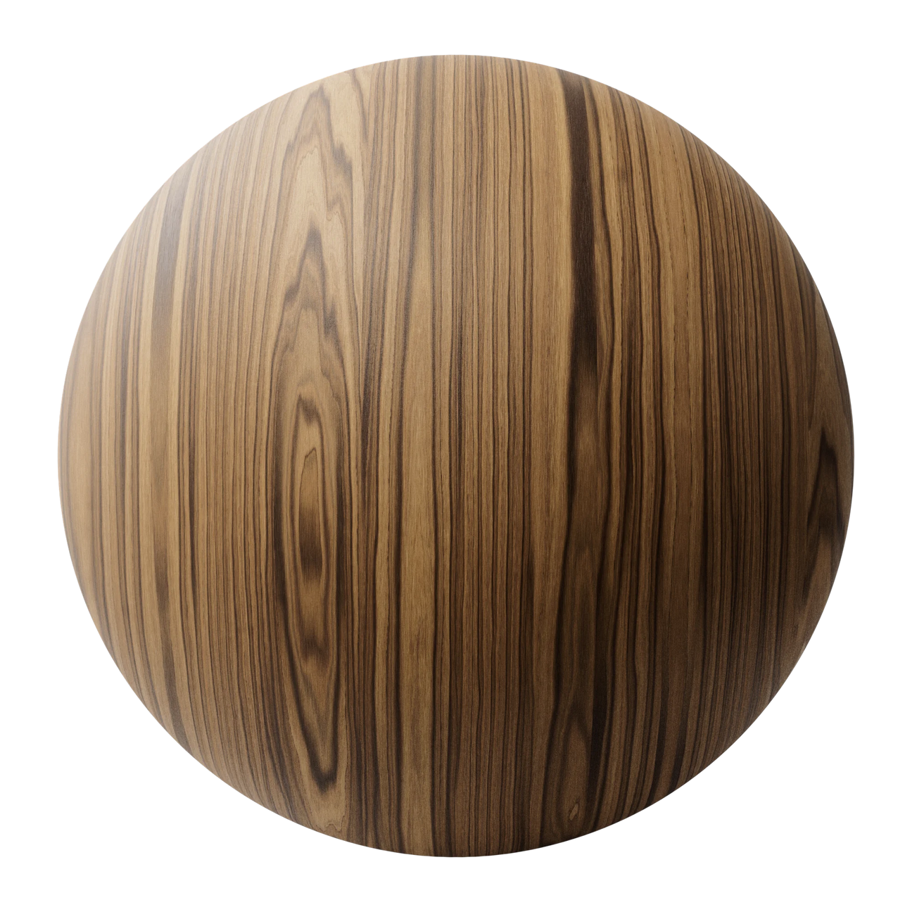 Teak Crown Cut Veneer Wood 02 PBR Texture - Sphere Swatch Preview | Superellipse