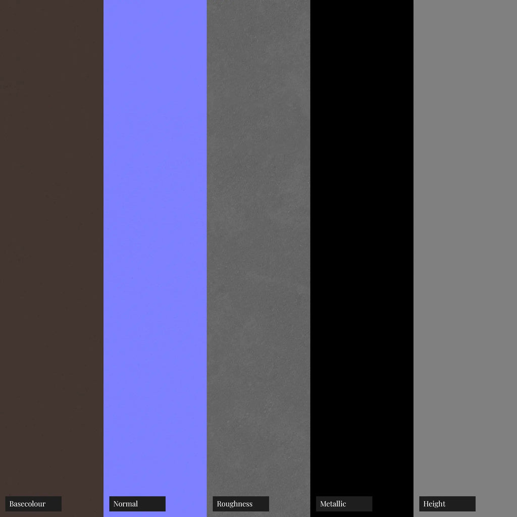 Dark Nut Aniline Fine Grain Leather PBR Texture - Example Scene Visualization | Superellipse