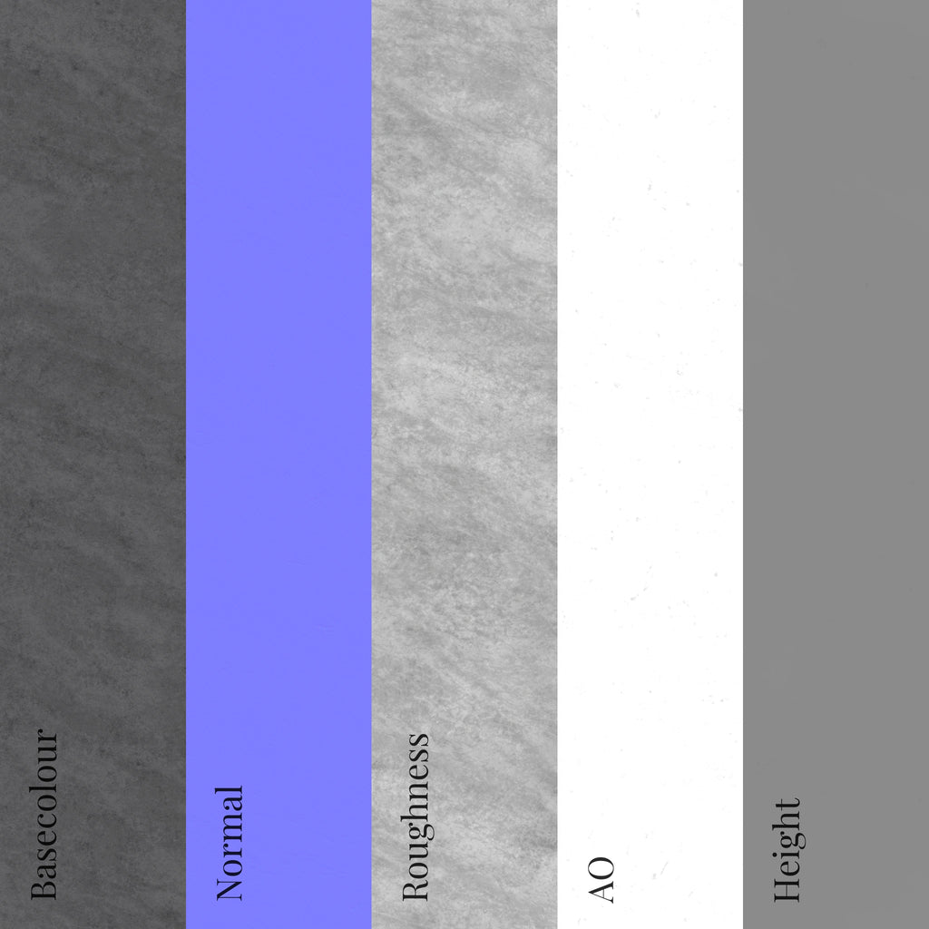 Dark Soapstone Honed PBR Texture - Example Scene Visualization | Superellipse