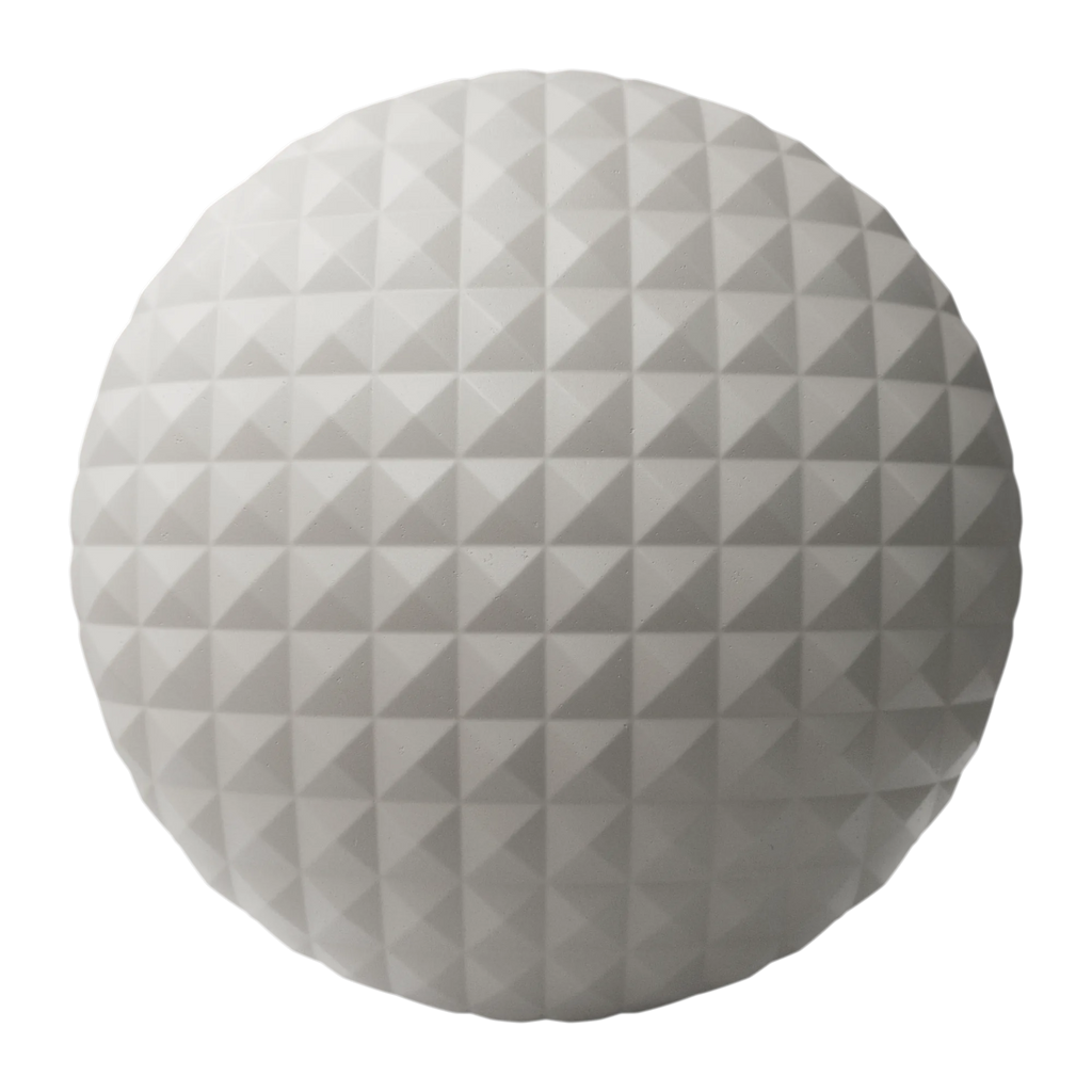 Square Pyramid Texttured Plastic PBR Texture - Sphere Swatch Preview | Superellipse