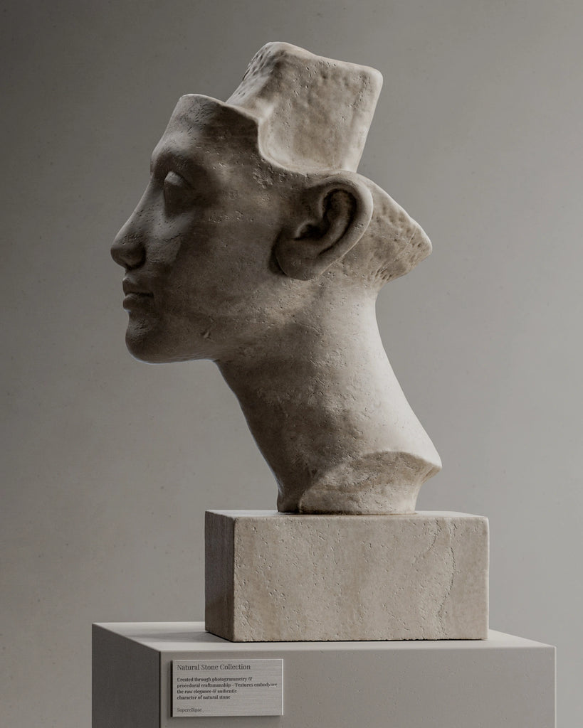 Rough Cut Travertine PBR Texture - Example Scene Visualization | Superellipse