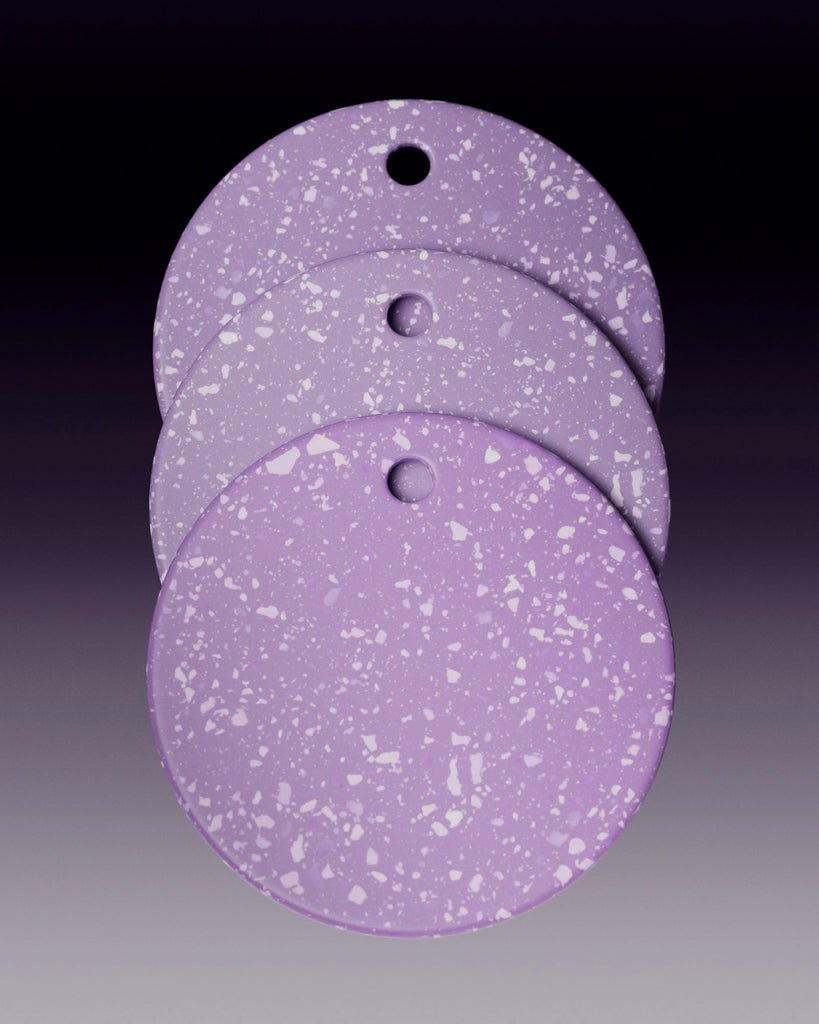 Heather Purple Terrazzo Plastic PBR Texture - Example Scene Visualization | Superellipse