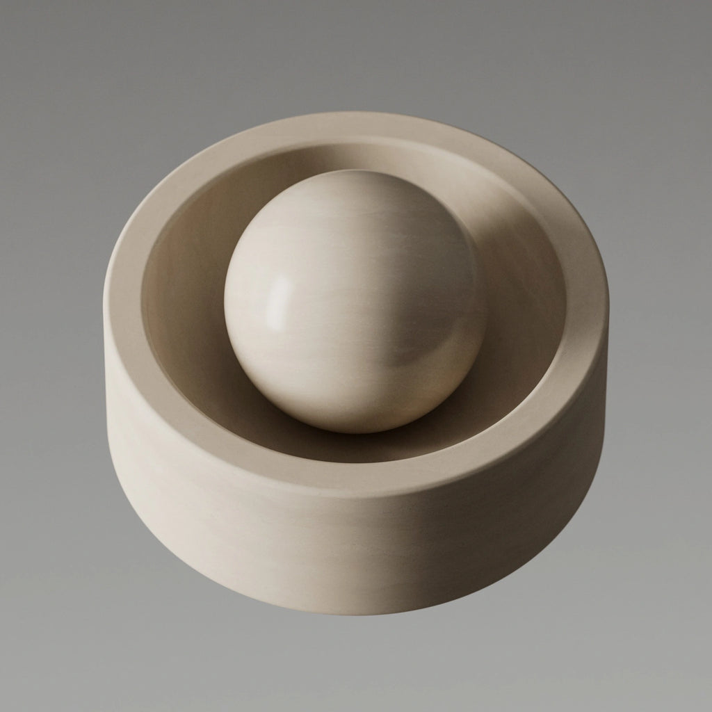 Matte Fine Travertine PBR Texture - Example Scene Visualization | Superellipse