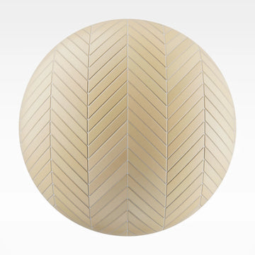 Chevron Matte Sunlight Yellow Tile PBR Texture - Sphere Swatch Preview | Superellipse