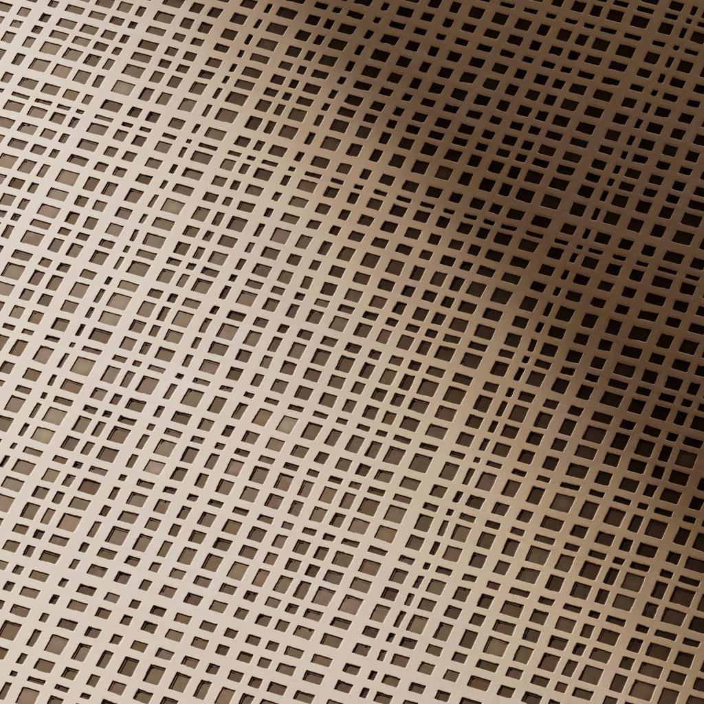 Artisan Geometric Etched Brass Panel PBR Texture - Example Scene Visualization | Superellipse