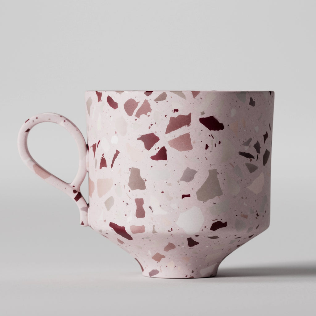Pink Ceramic Terrazzo Rose Tinted Aggregates PBR Texture - Example Scene Visualization | Superellipse