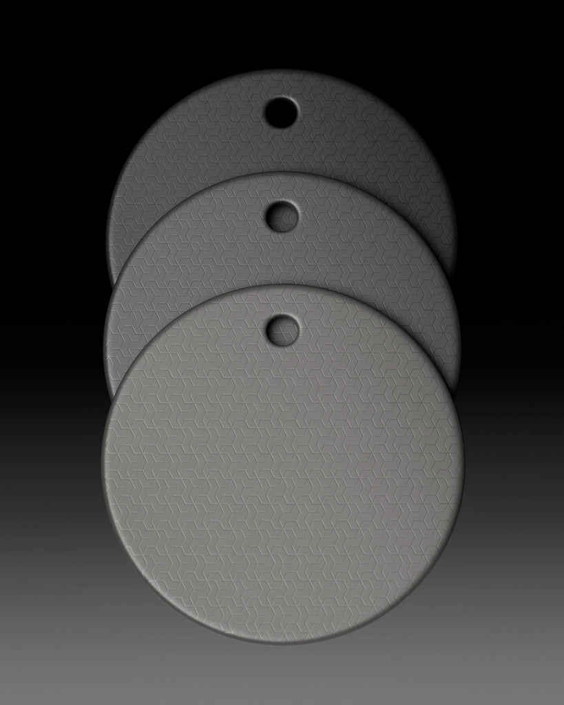 Embossed Tesselating Geometry Patterned Plastic PBR Texture - Example Scene Visualization | Superellipse