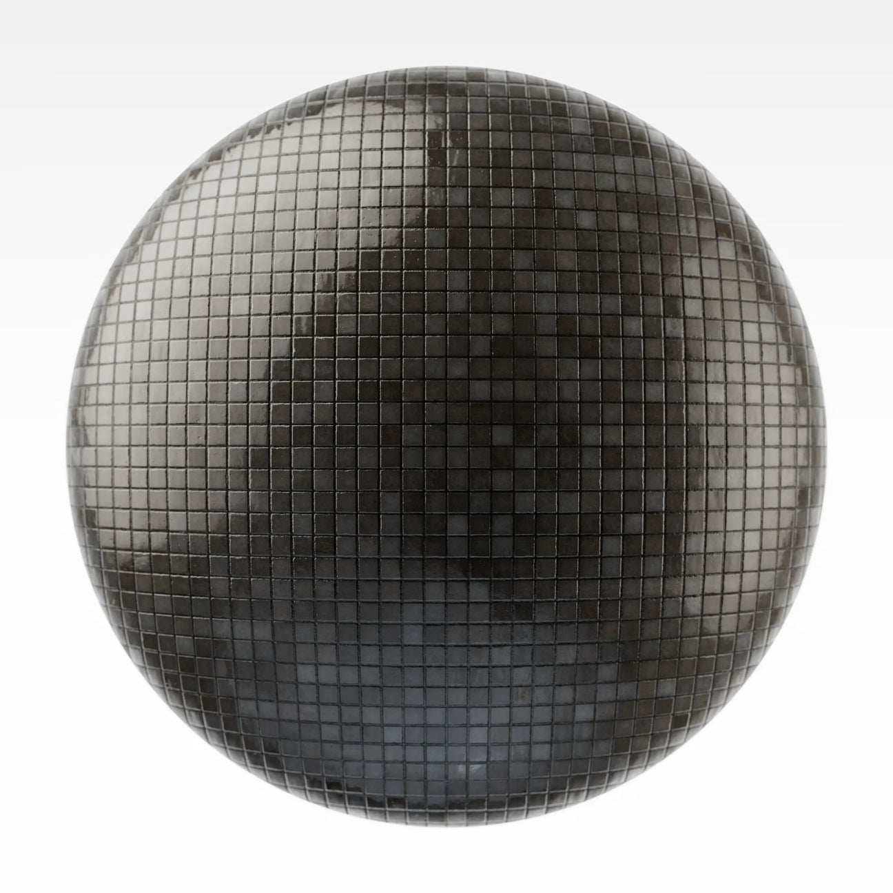 Zellige Midnight Mosaic Tile PBR Texture - Sphere Swatch Preview | Superellipse