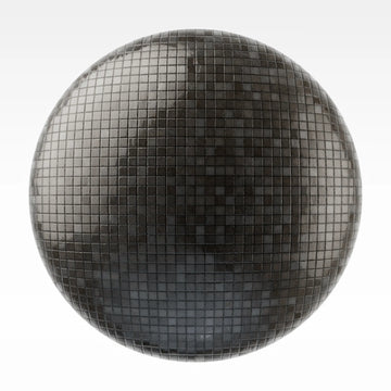 Zellige Midnight Mosaic Tile PBR Texture - Sphere Swatch Preview | Superellipse