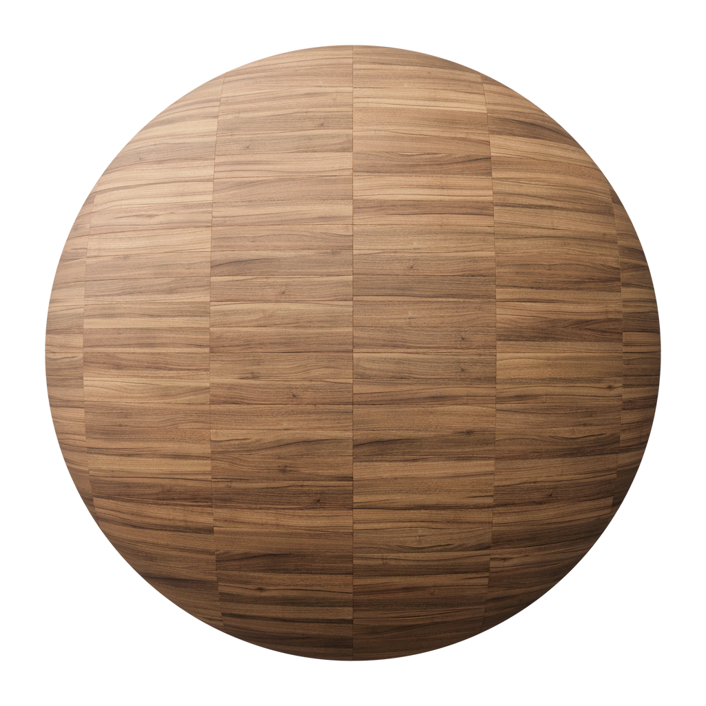 Teak Stack Bond Parquet Wood Floor PBR Texture - Sphere Swatch Preview | Superellipse