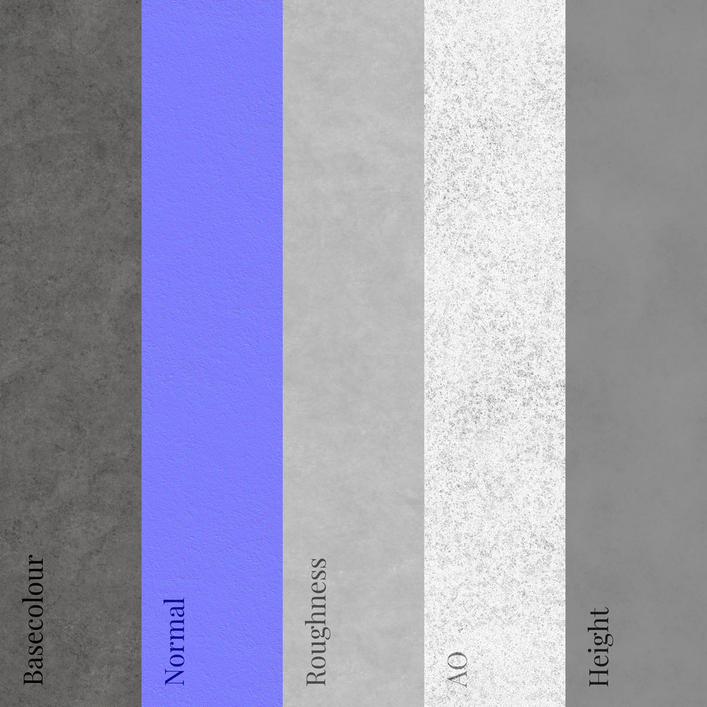 Portugal Grey Flamed Limestone PBR Texture - Example Scene Visualization | Superellipse