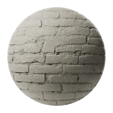 Rustic Painted Brick Clay Brown PBR Texture - Sphere Swatch Preview | Superellipse