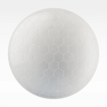 Zellige Pure White Hex Tile PBR Texture - Sphere Swatch Preview | Superellipse